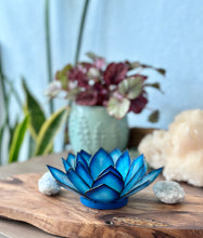 Capiz Shell Lotus Tealight Holder- Blue Lagoon Paradise