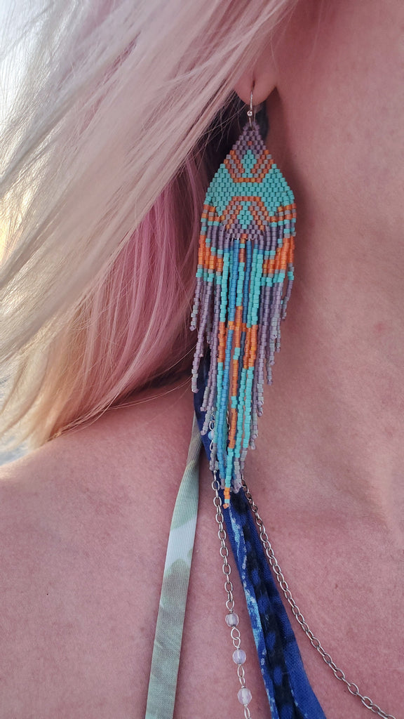 Boho store fringe earrings