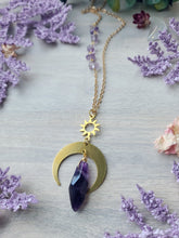 Ametrine + Amethyst Sun & Moon Necklace