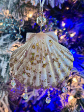 Gold Shimmer Iridescent Shell Ornament Suncatcher