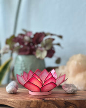 Capiz Shell Lotus Tealight Holder- Flamingo Paradise