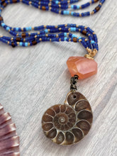 Ammonite Double Strand Knotted Bead Necklace