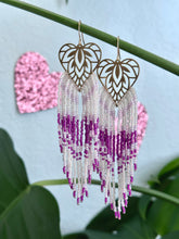 Love Heart Beaded Fringe Earrings