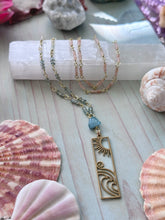 Sun and Waves Gemstone Beaded Necklace