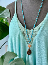 Ammonite Double Strand Knotted Bead Necklace