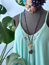 Ammonite Double Strand Knotted Bead Necklace