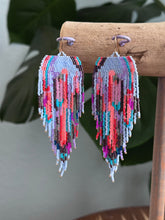 Color Splash Beaded Fringe Earrings