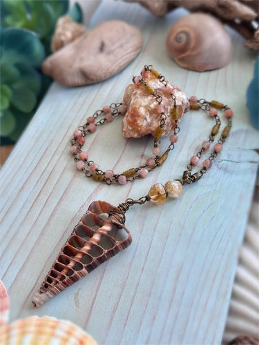 Beaded Mermaid Shell Necklace