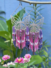 Large Butterfly Fringe Earrings