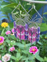 Large Butterfly Fringe Earrings
