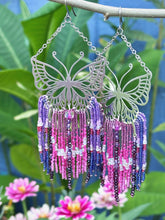 Large Butterfly Fringe Earrings