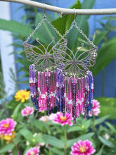 Large Butterfly Fringe Earrings