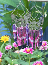 Large Butterfly Fringe Earrings