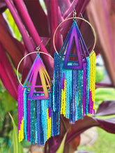 Bright and BOLD Geometric Statement Fringe Earrings