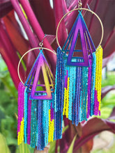 Bright and BOLD Geometric Statement Fringe Earrings
