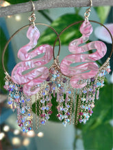 Medusa Beaded Hoop Earrings