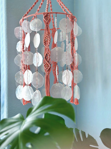 Capiz Shell Beaded Macrame Mobile - Indoor Shell Chime