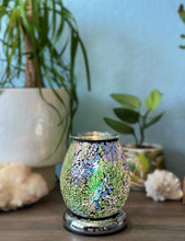 Colorful Crackle Glass Dimming Wax Melt & Oil Warmer