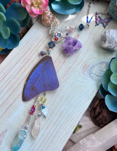 Blue Morpho Butterfly Wing Car Charm Sun Catcher