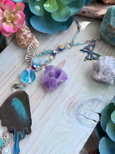 Turquoise Peacock Swallowtail Butterfly Wing Car Charm Sun Catcher
