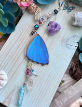 Blue Morpho Butterfly Wing Car Charm Sun Catcher