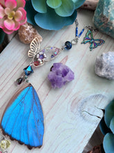 Blue Morpho Butterfly Wing Car Charm Sun Catcher