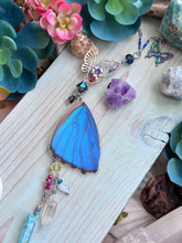 Blue Morpho Butterfly Wing Car Charm Sun Catcher