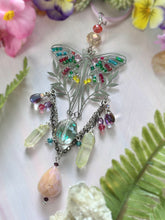Whimsical Moth Beaded Car Charm