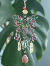 Whimsical Moth Beaded Car Charm