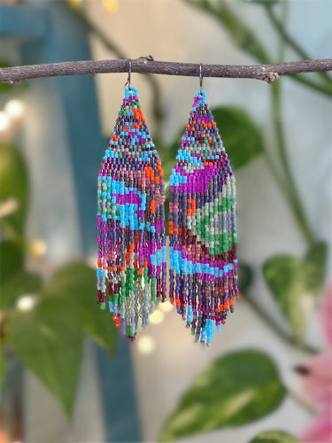 Psychedelic Fringe Earrings