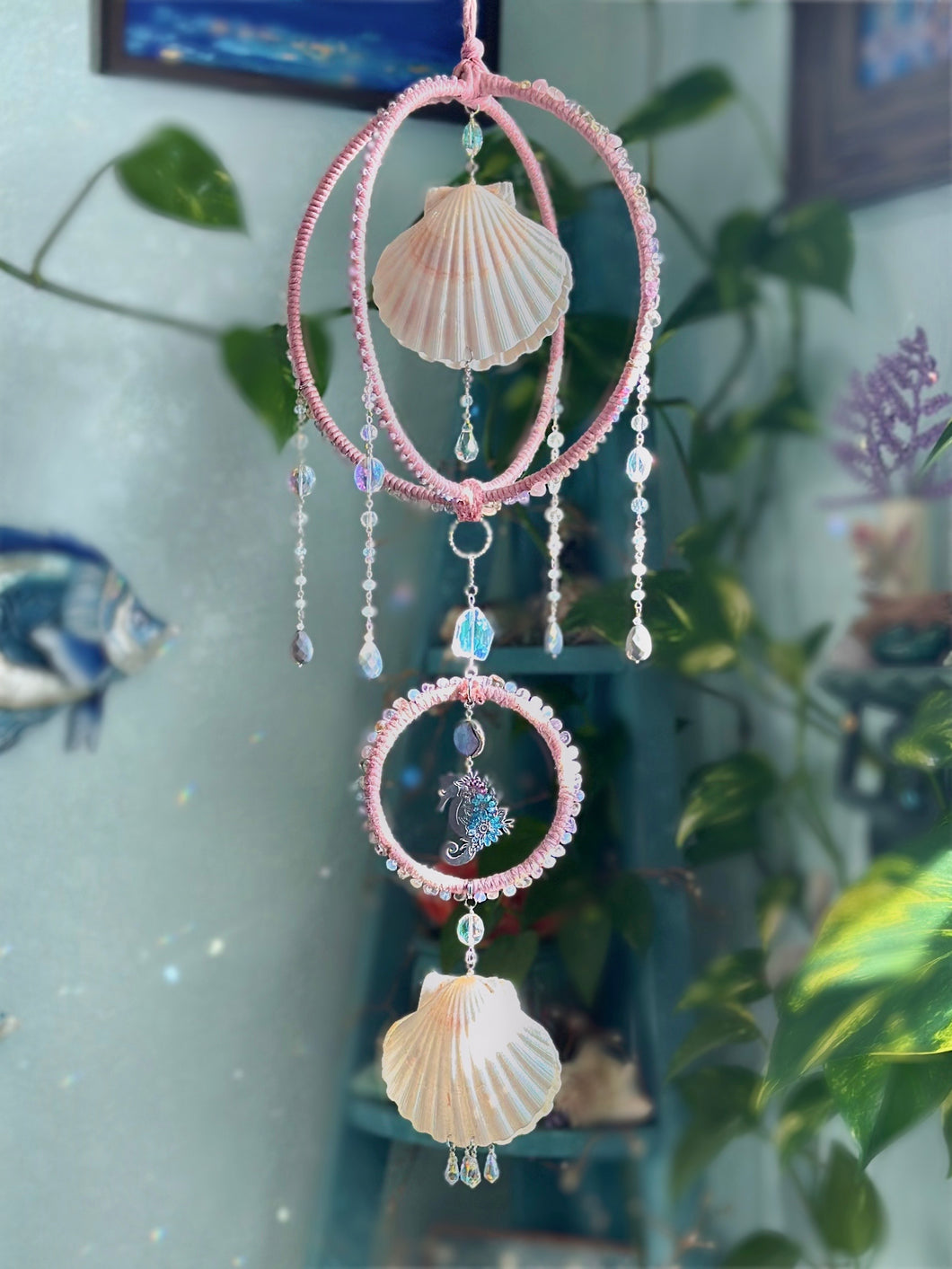 Beaded Shell Suncatcher