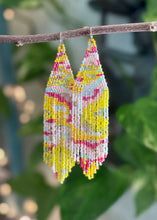 Mellow Yellow Psychedelic Fringe Earrings