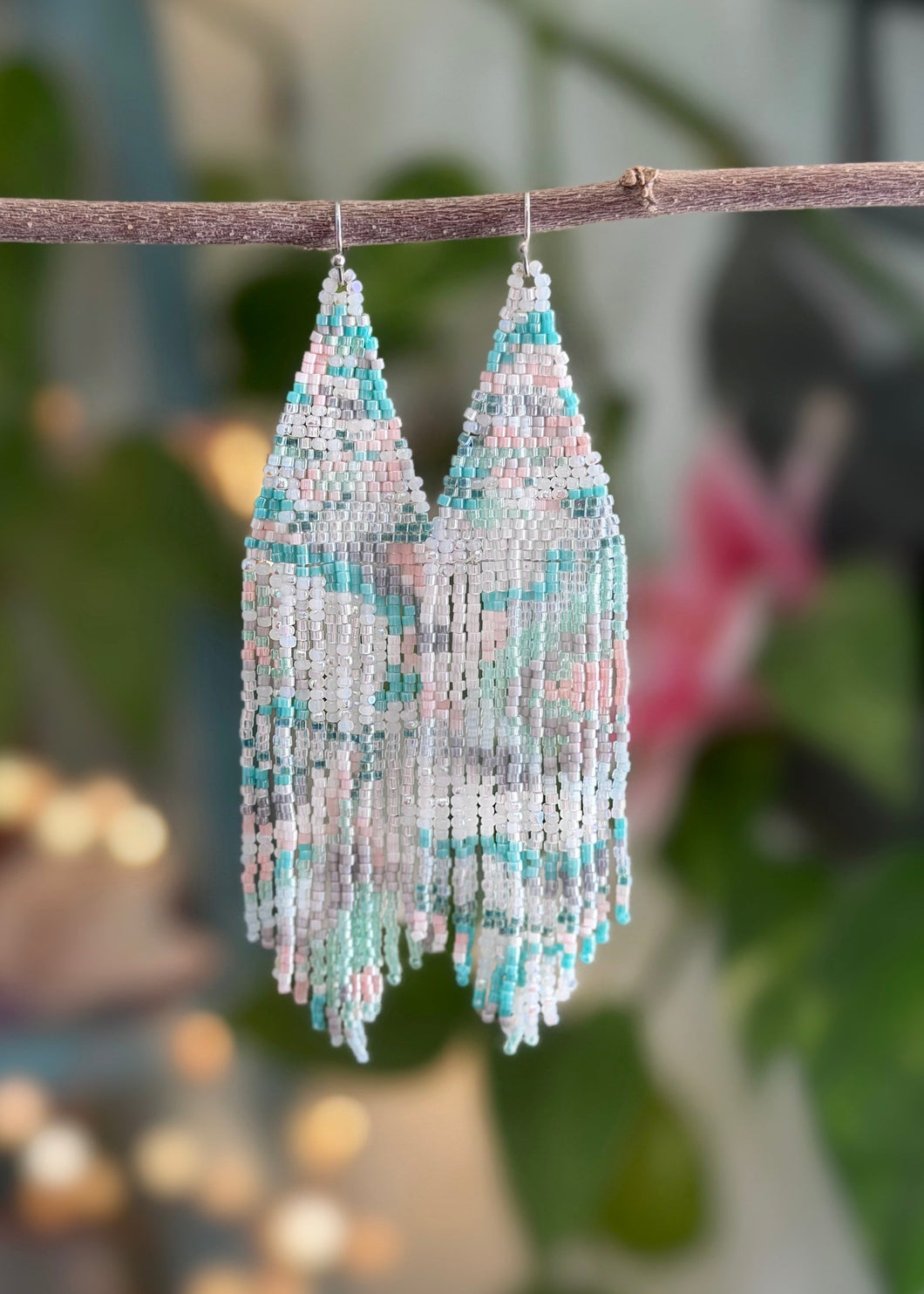 Opal Dreams Psychedelic Fringe Earrings