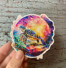 Watercolor Sea Turtle Holographic Die Cut Vinyl Sticker
