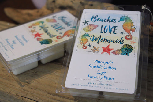 Beaches Love Mermaids 6-pack Jumbo Soy Wax Melts - Pineapple & Seaside Cotton