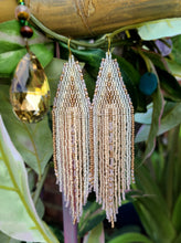 Long Beaded Fringe Earrings