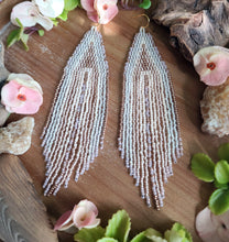 Long Beaded Fringe Earrings