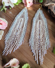 Long Beaded Fringe Earrings