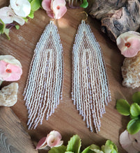 Long Beaded Fringe Earrings