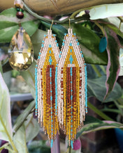 Long Beaded Fringe Earrings