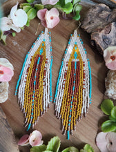 Long Beaded Fringe Earrings