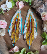 Long Beaded Fringe Earrings
