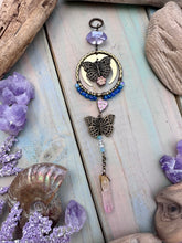 Butterfly Crystal Moon Car Charm