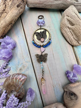 Butterfly Crystal Moon Car Charm