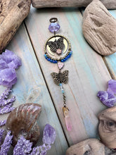 Butterfly Crystal Moon Car Charm