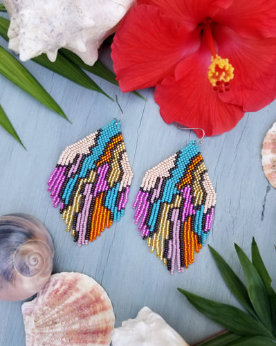 Jungle Nights Beaded Fringe Earrings