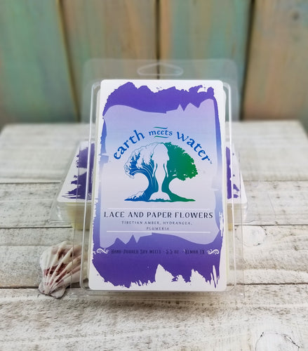 Lace and Paper Flowers - 6pack JUMBO Soy Melts