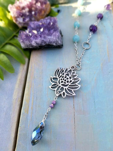 Silver Lotus Necklace