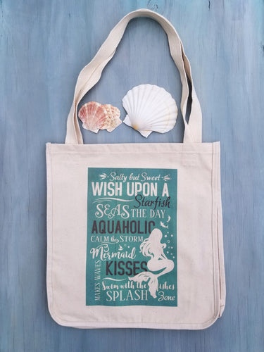 Mermaid Quote Tote Bag