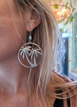 Larimar and Palm Tree Earrings